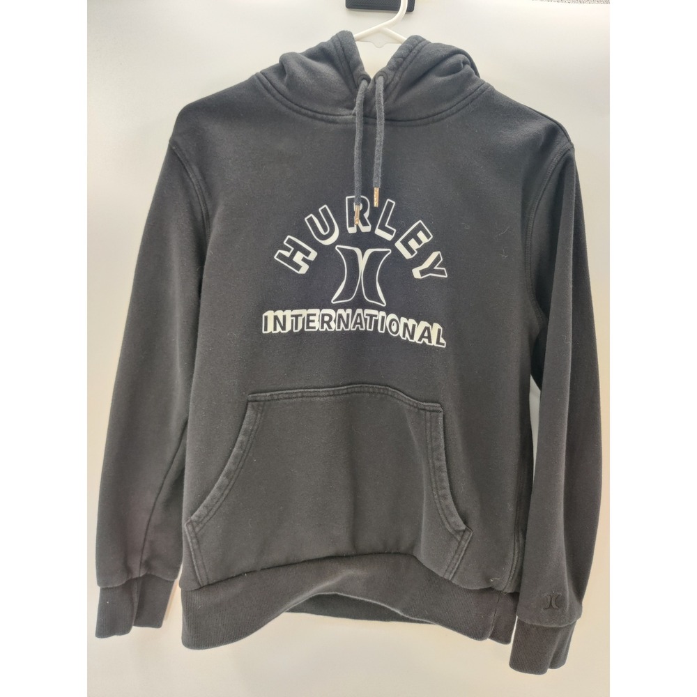 Hurley International Mens Size Small Black Graphic Pullover Hoodie Sweatshirt